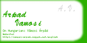 arpad vamosi business card
