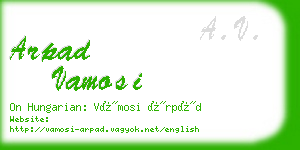 arpad vamosi business card